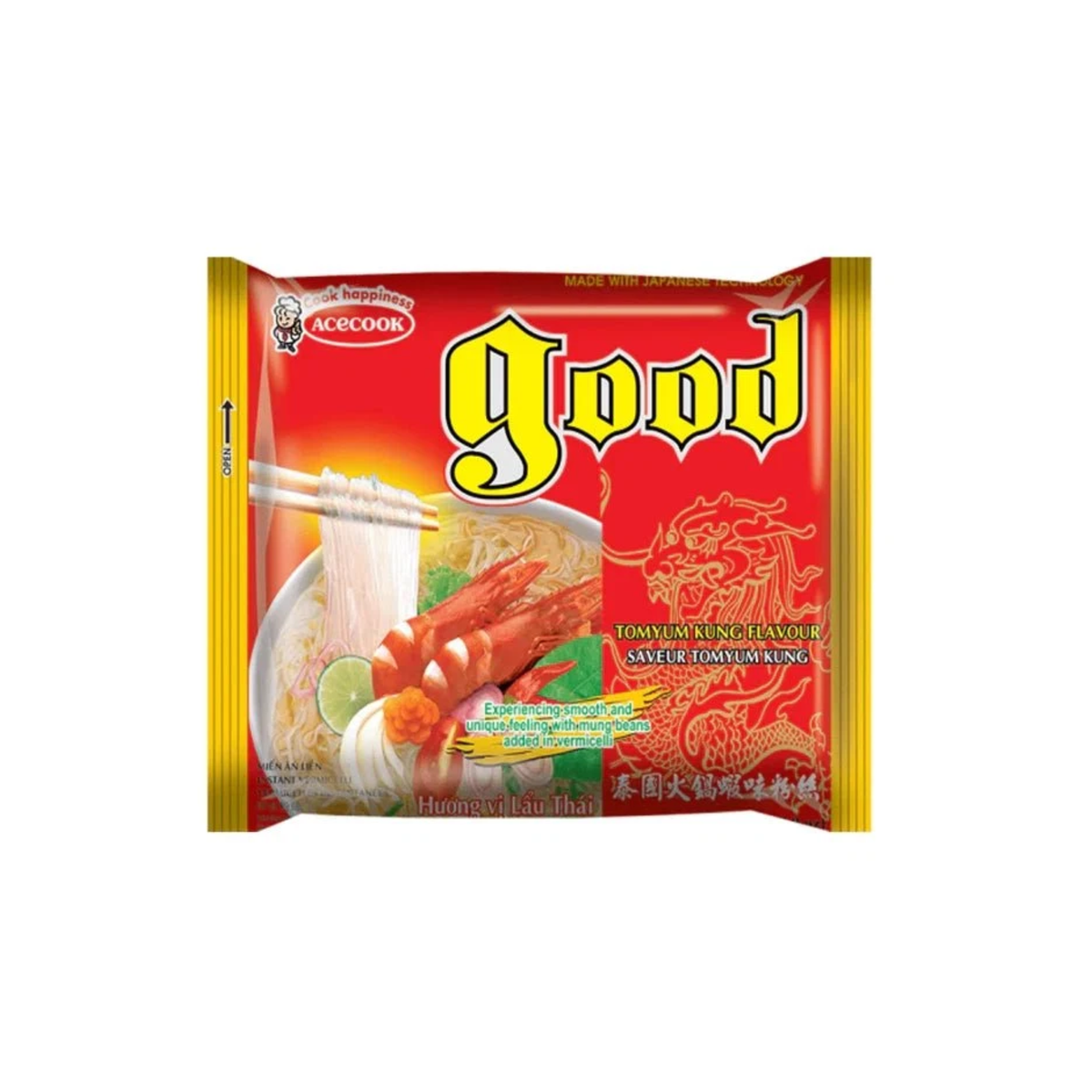 Good Instant Bean Vermicelli Tom Yum Kung Flavour 55g (Box of 48)
