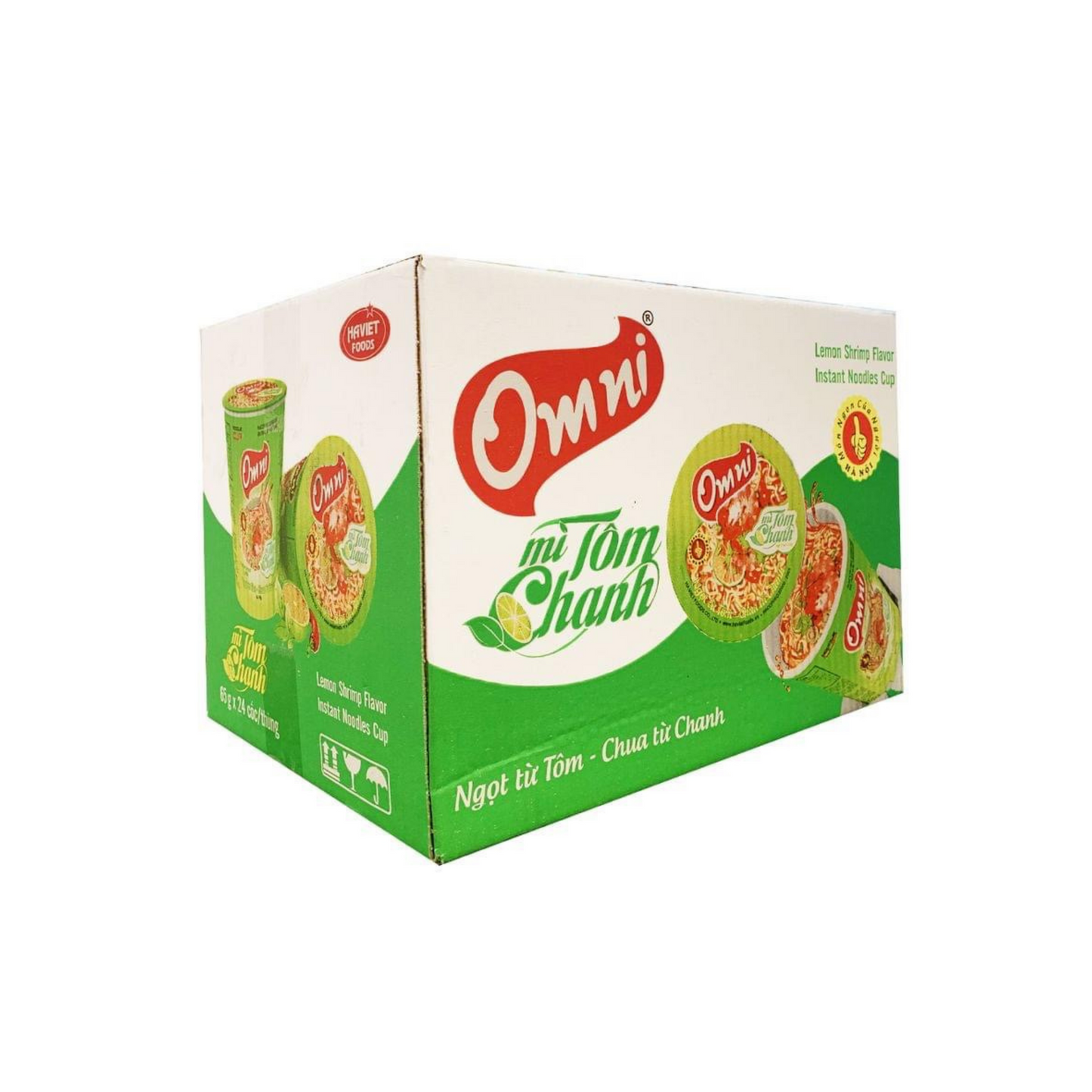 Omni Instant Noodles Cup - Lemon Shrimp Flavour (Box of 24)