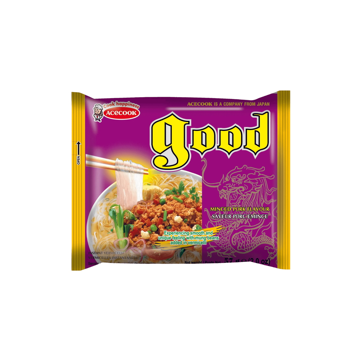 Good Instant Bean Vermicelli Minced Pork Flavour 55g (Box of 48)