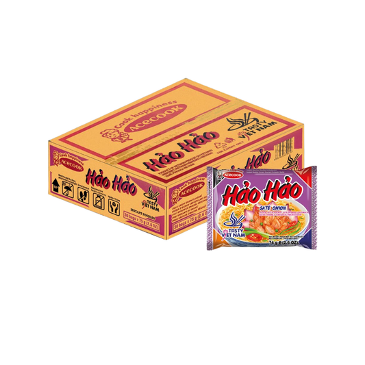 Hao Hao Instant Noodle Chili Crispy Onion Flavour 75g (Box of 30)