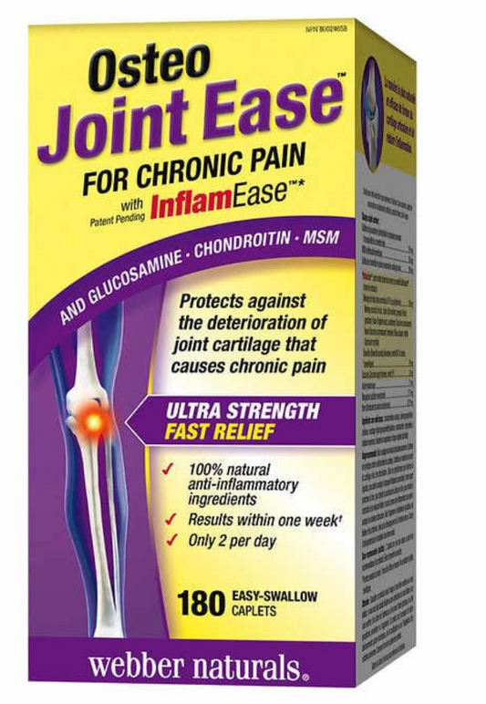 Webber Naturals Osteo Joint Ease with InflamEase, 180 Caplets