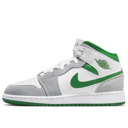 Air Jordan 1 Mid SE White Pine Green Smoke Grey (GS)