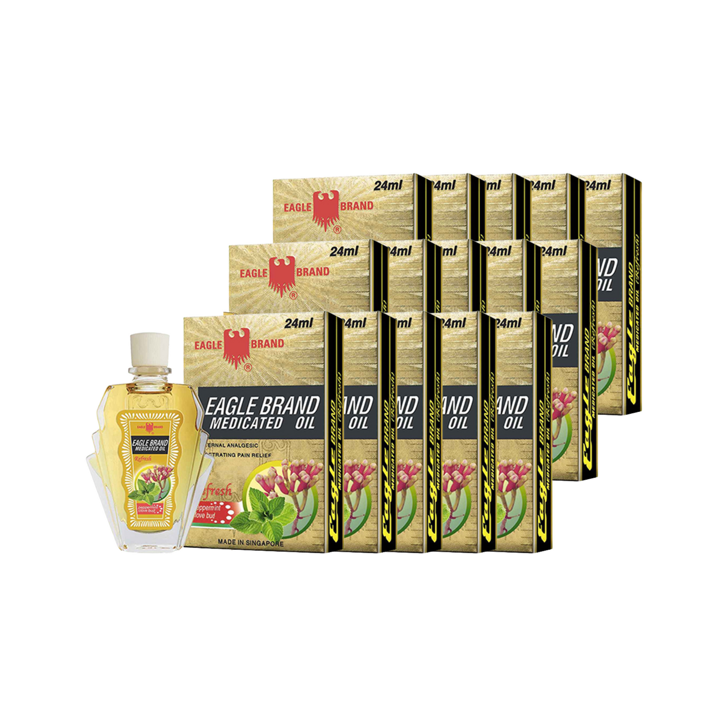 Eagle Brand Medicated Oil Yelloe - Refesh (Box of 12)