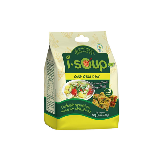 I.Soup Instant Vegetarian Sweet & Sour Soup - Dried Soup Block 50g