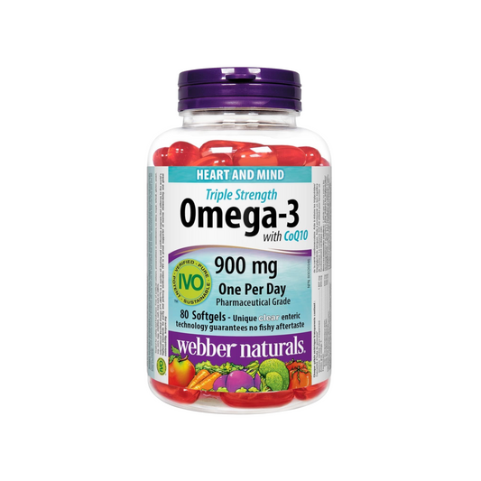 Webber Naturals Omega-3 with CoQ10, 80 Softgels