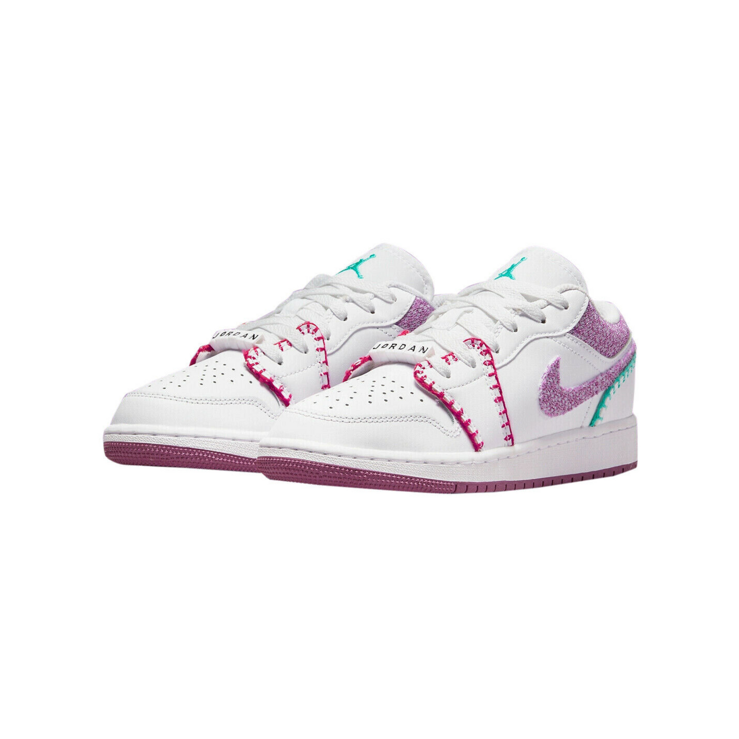 Air Jordan 1 Low SE White Light Bordeaux (GS)